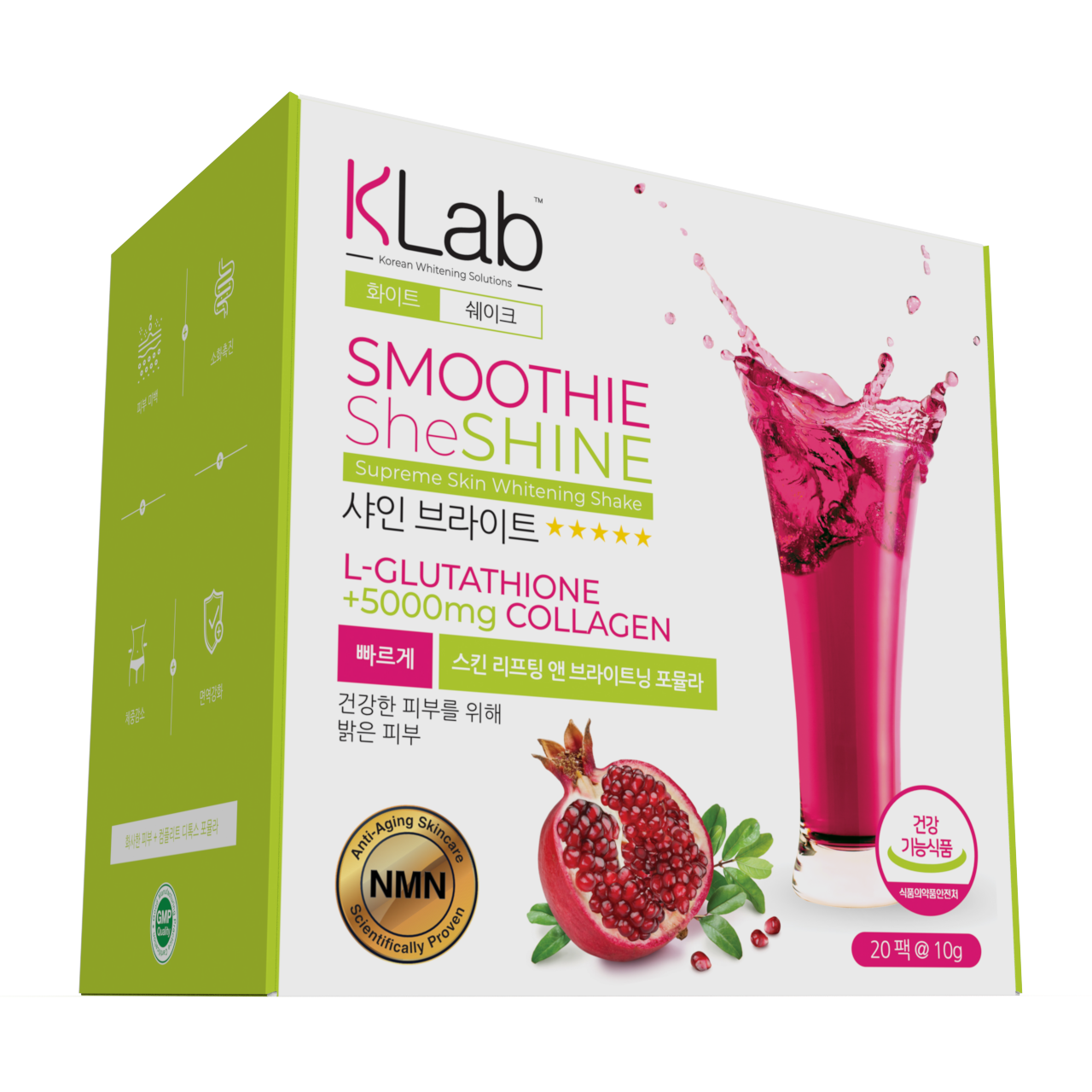 Smoothie SHE Shine with Nordic Marine Collagen 5000mg + NMN + L-Glutathione
