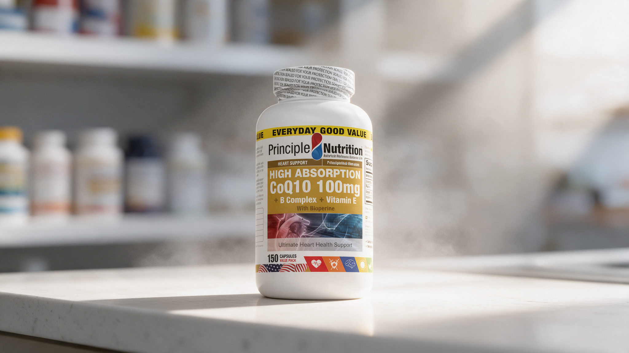 High Absorption CoQ10 100mg + B Complex + Vitamin E lifestyle